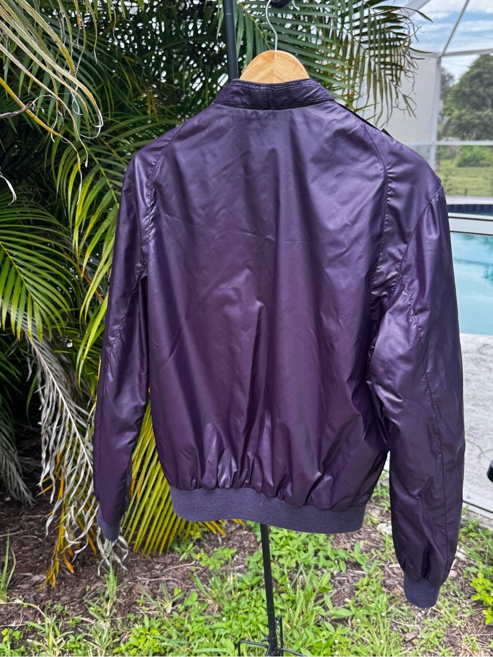 Vintage Purple Discovery by Silton lightweight Nylon bomber jacket cut in size M - Picture 4 of 4